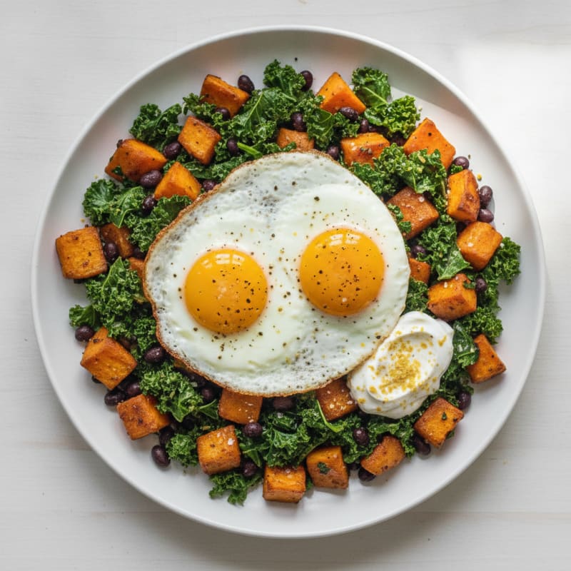 Sweet Potato and Kale Hash