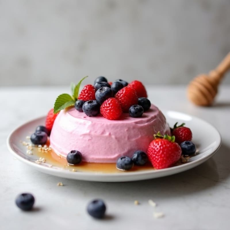 Silky Greek Yogurt Protein Mousse with Berries
