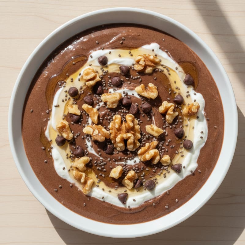 Silky Chocolate Protein Pudding with Greek Yogurt