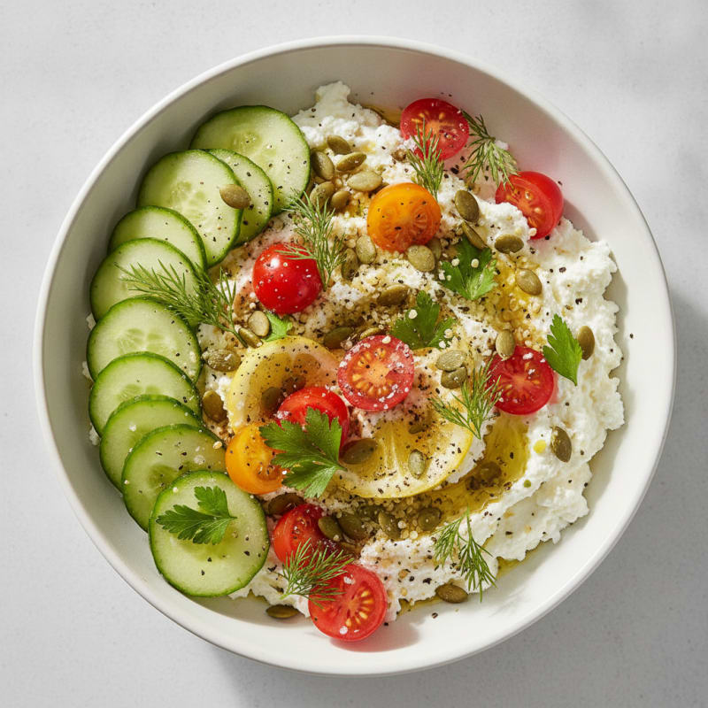 Lemon-Herb Cottage Cheese Bowl
