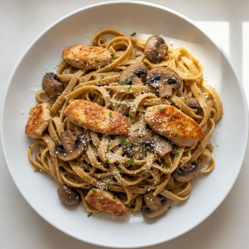 Truffle Mushroom Tagliatelle with Parmesan