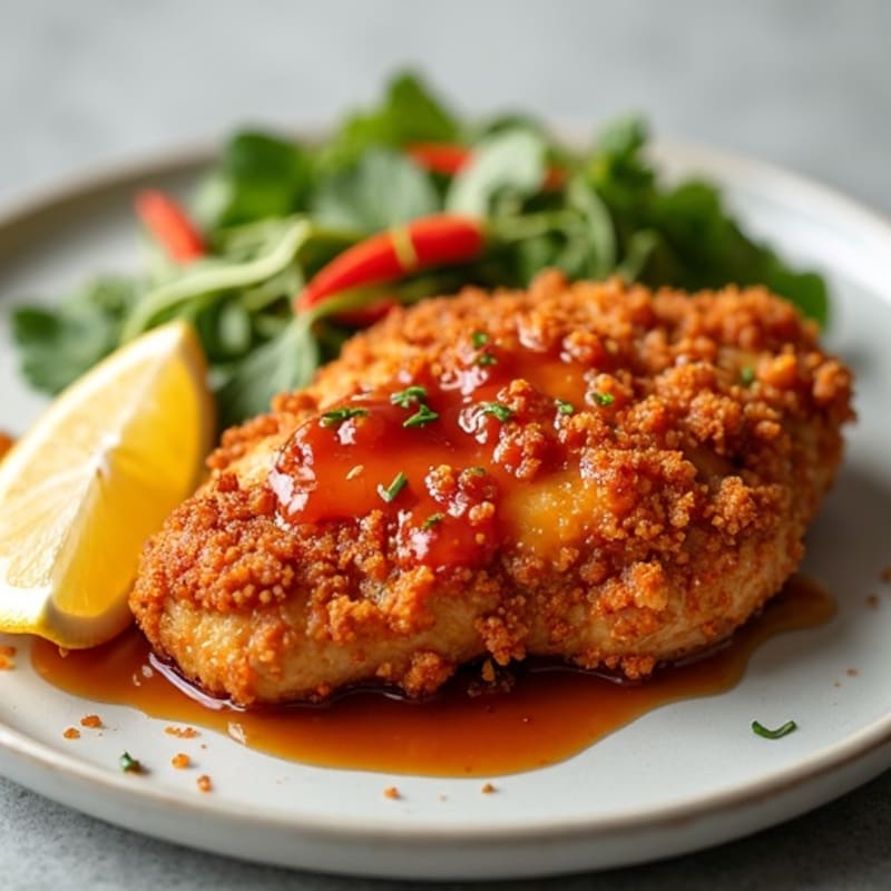 Crispy Baked Chicken with Sweet and Spicy Glaze