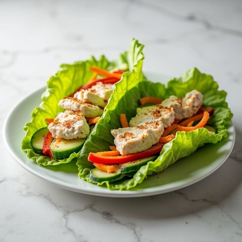 Turkey and Avocado Lettuce Wraps with Crunchy Veggies