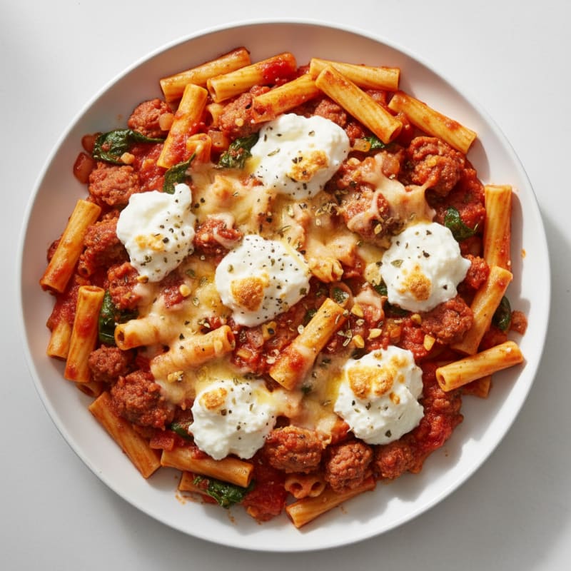Baked Ziti with Ricotta and Sausage