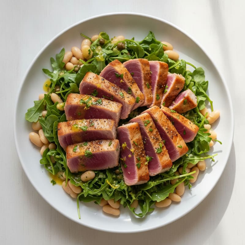 Seared Tuna with Lemon-Herb Dressing