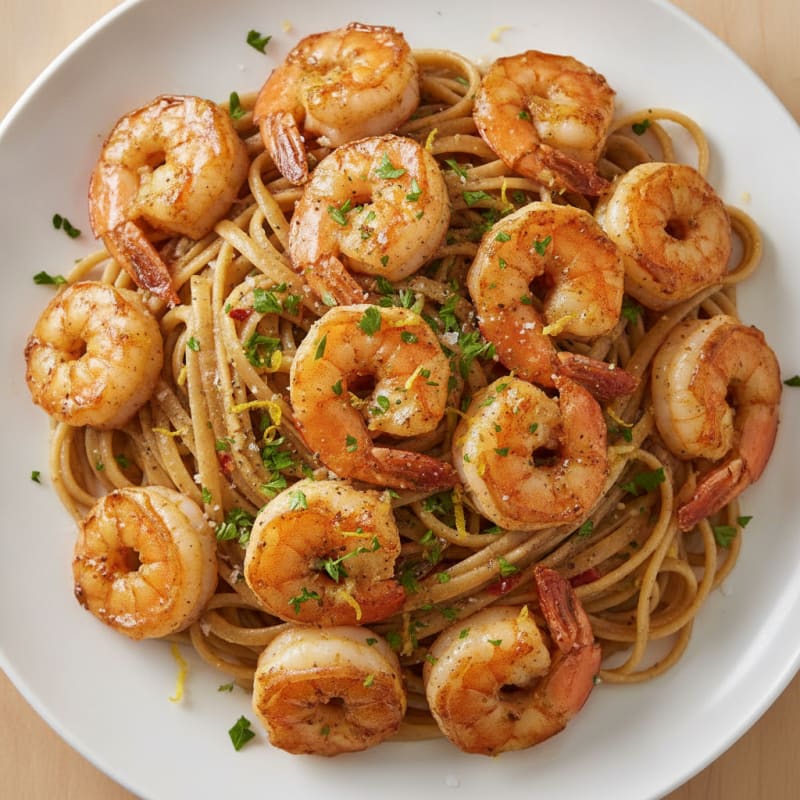 Garlic Butter Shrimp Scampi with Linguine