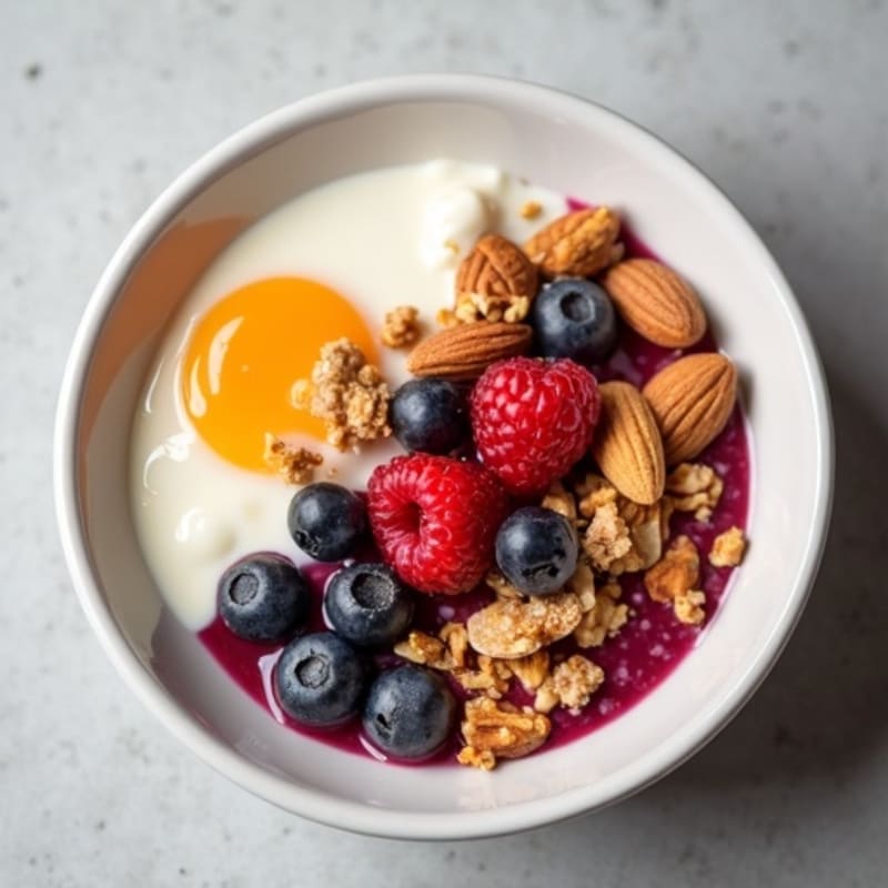 Cottage Cheese and Berry Protein Bowl with Almonds