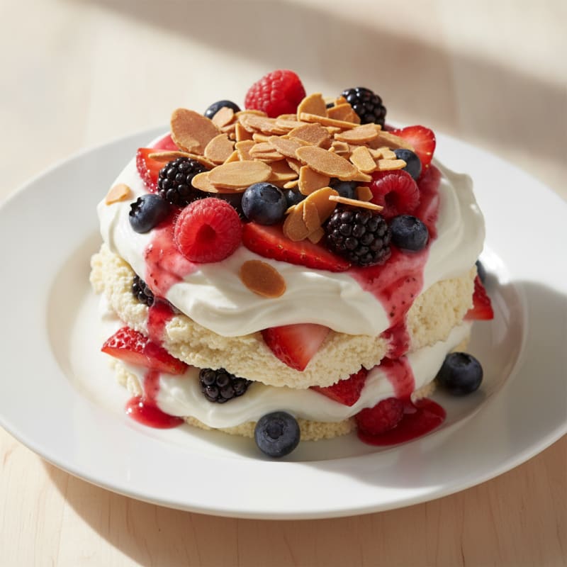 Greek Yogurt Protein Parfait with Mixed Berries