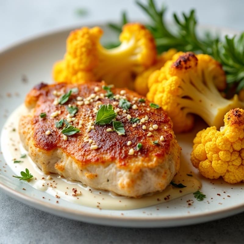 Creamy Spiced Chicken with Roasted Cauliflower