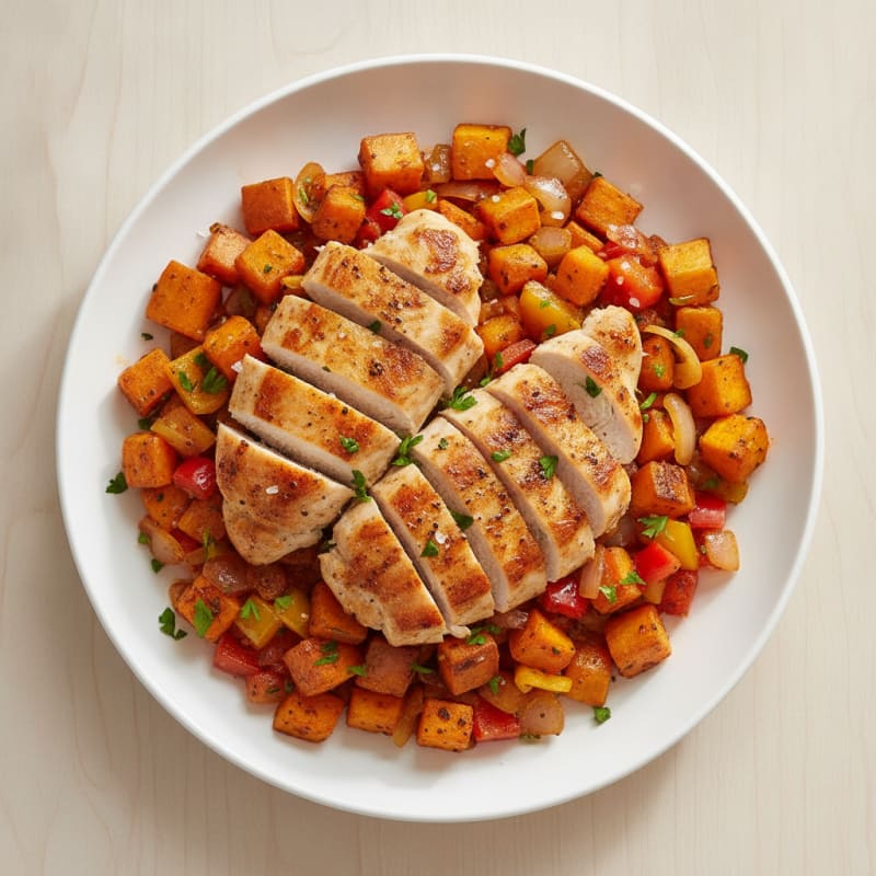 Chicken and Sweet Potato Hash
