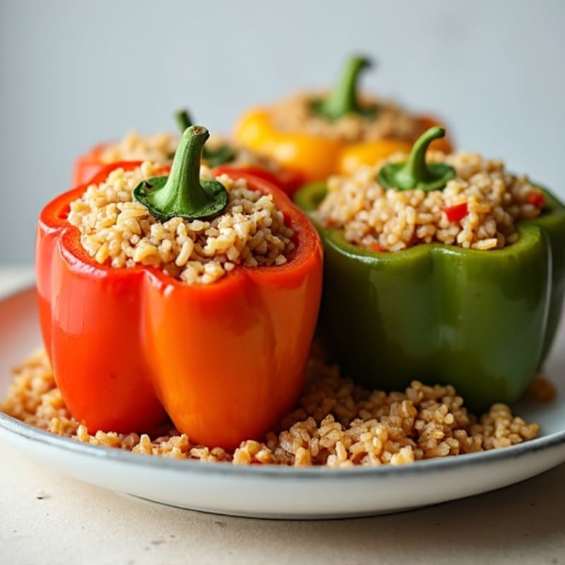 Protein-Packed Ground Turkey Stuffed Bell Peppers