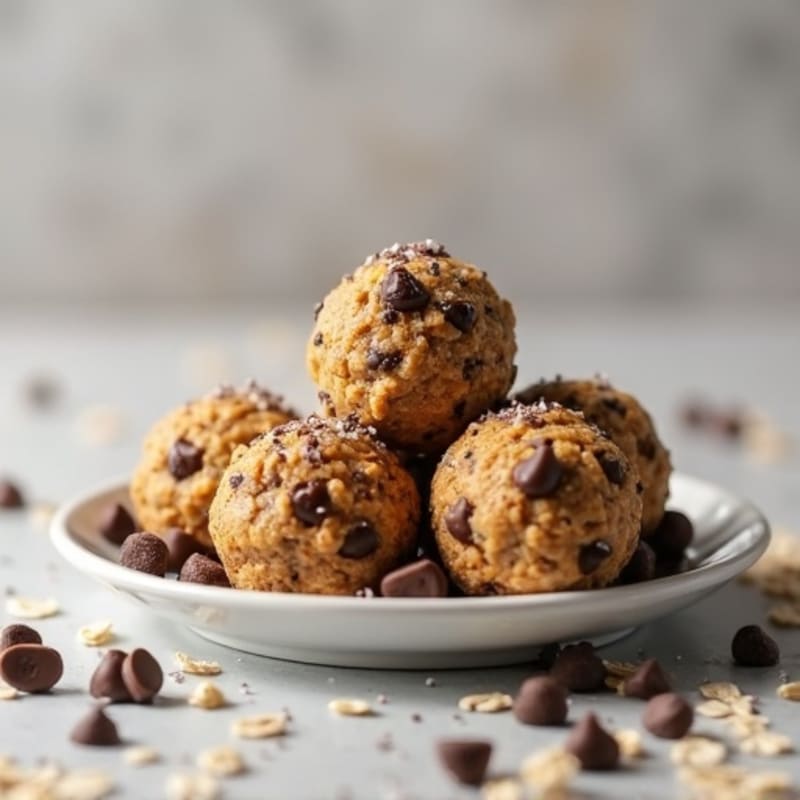 Creamy No-Bake Chocolate Chip Protein Bites