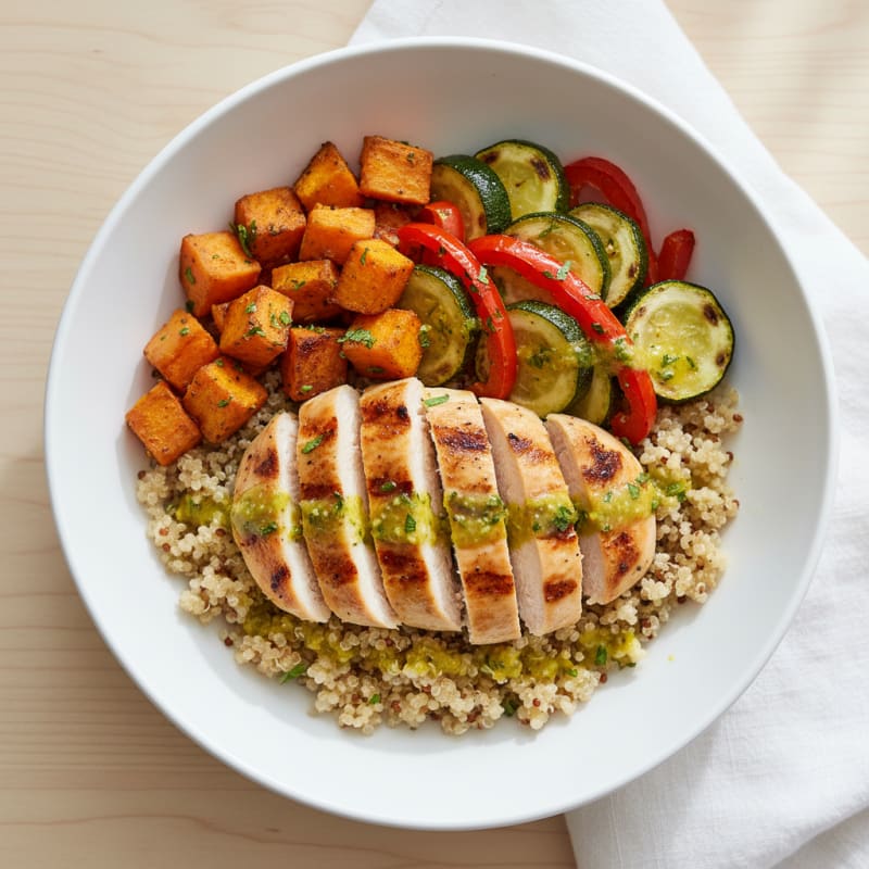 Grilled Chicken and Vegetable Quinoa Bowl