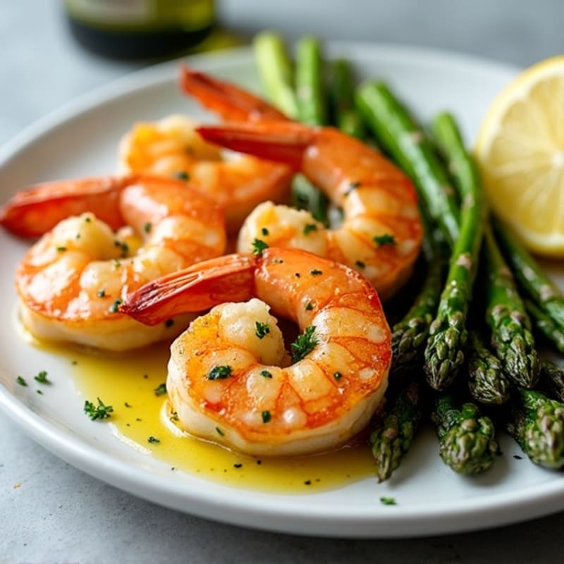 Sheet Pan Lemon Herb Shrimp with Roasted Asparagus