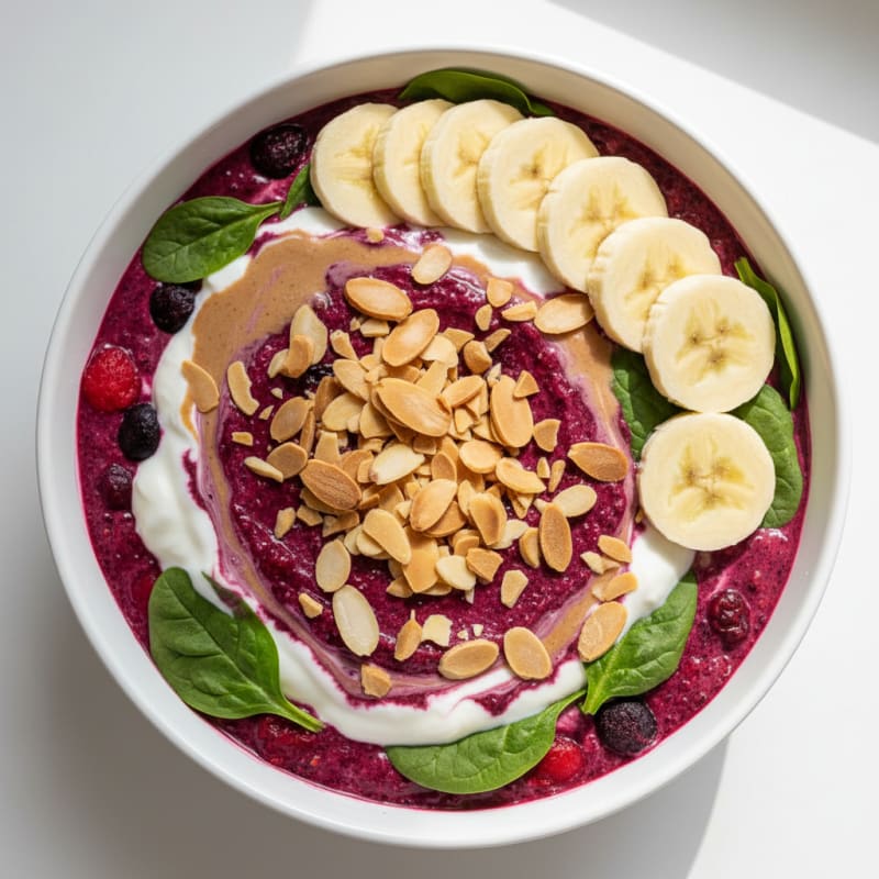 Berry Almond Yogurt Smoothie Bowl