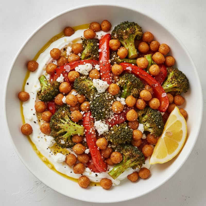 Roasted Vegetable and Chickpea Bowl