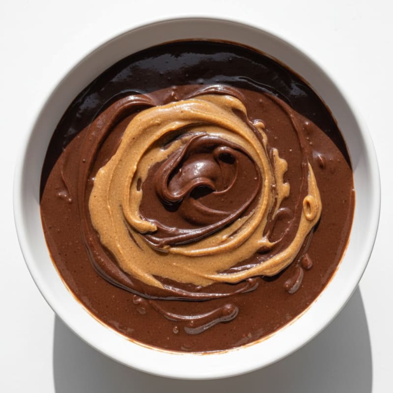 Silky Chocolate Protein Pudding with Almond Butter Swirl