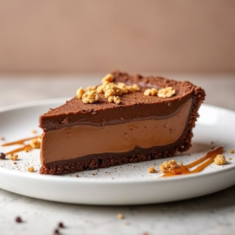 No-Bake Chocolate Peanut Butter Protein Pie