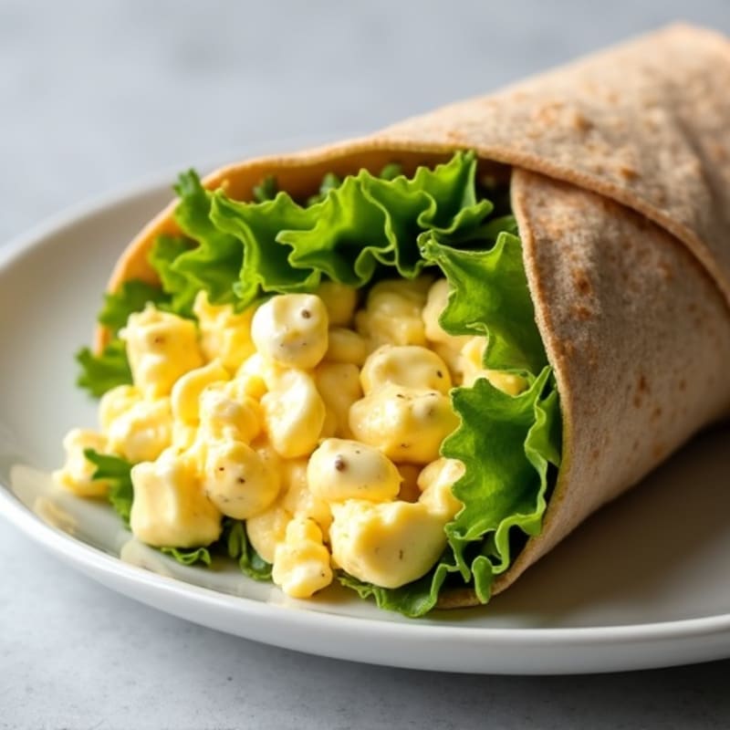Creamy Egg Salad Whole Wheat Wrap