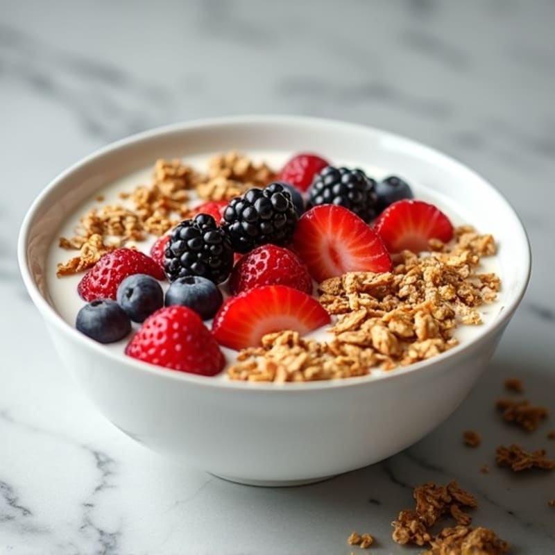 Protein-Packed Berry Crunch Yogurt Bowl