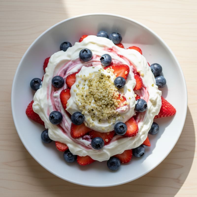 Silky Greek Yogurt Protein Parfait with Berries