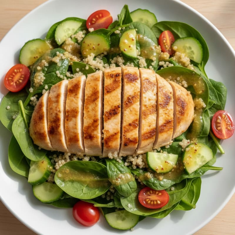 Grilled Chicken and Quinoa Salad with Lemon Vinaigrette