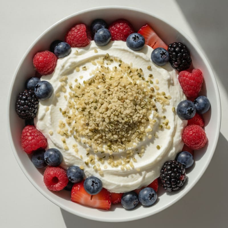High-Protein Greek Yogurt Parfait with Mixed Berries