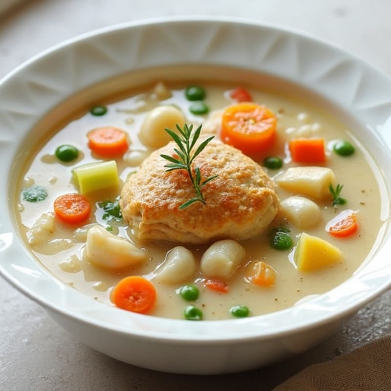 Healthy Creamy Chicken Pot Pie Soup