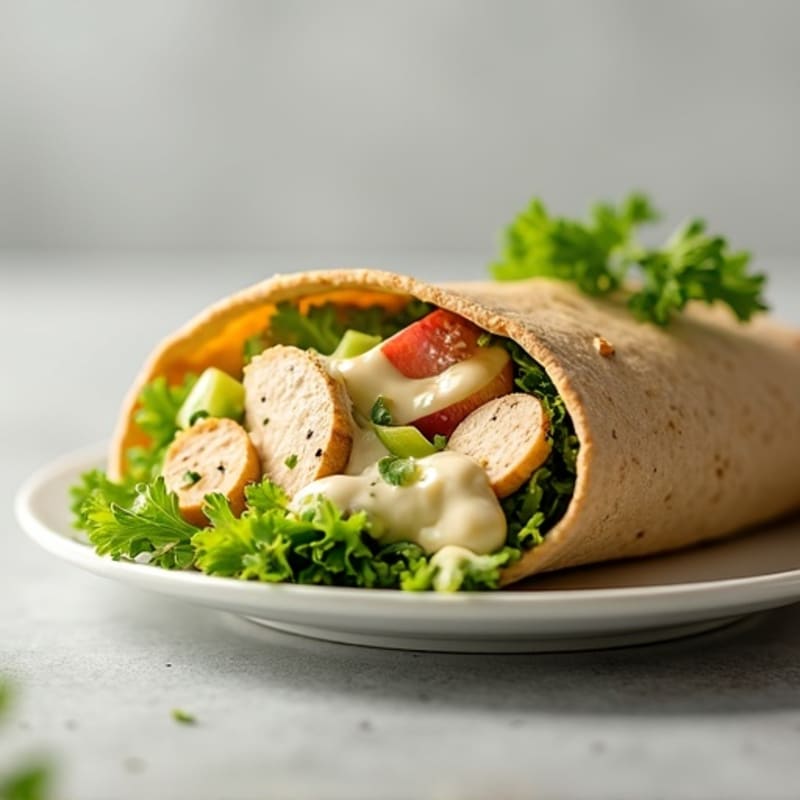 Creamy Chicken Salad Wheat Wrap