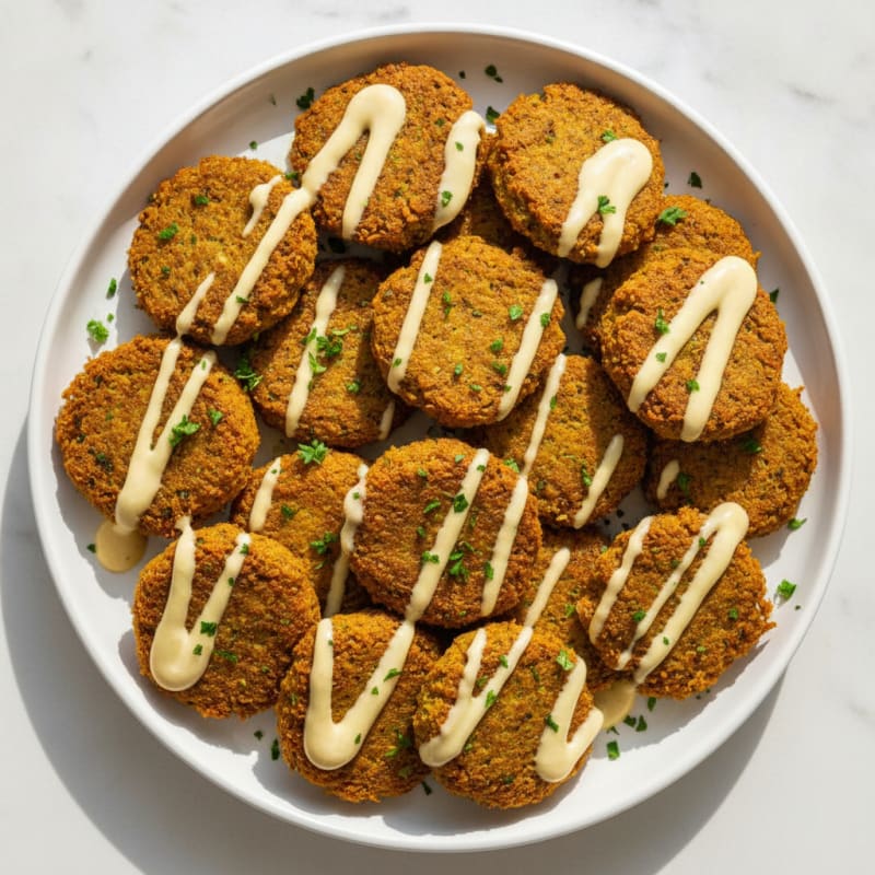 Crispy Falafel with Lemon-Tahini Drizzle