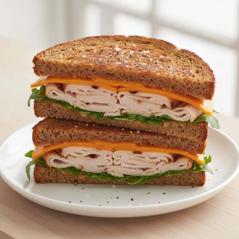 Triple-Decker Grilled Cheese Sandwich