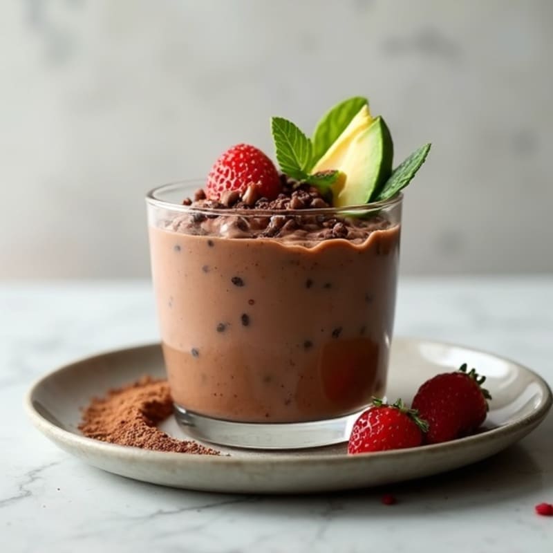 Silky Chocolate Protein Pudding with Chia Seeds