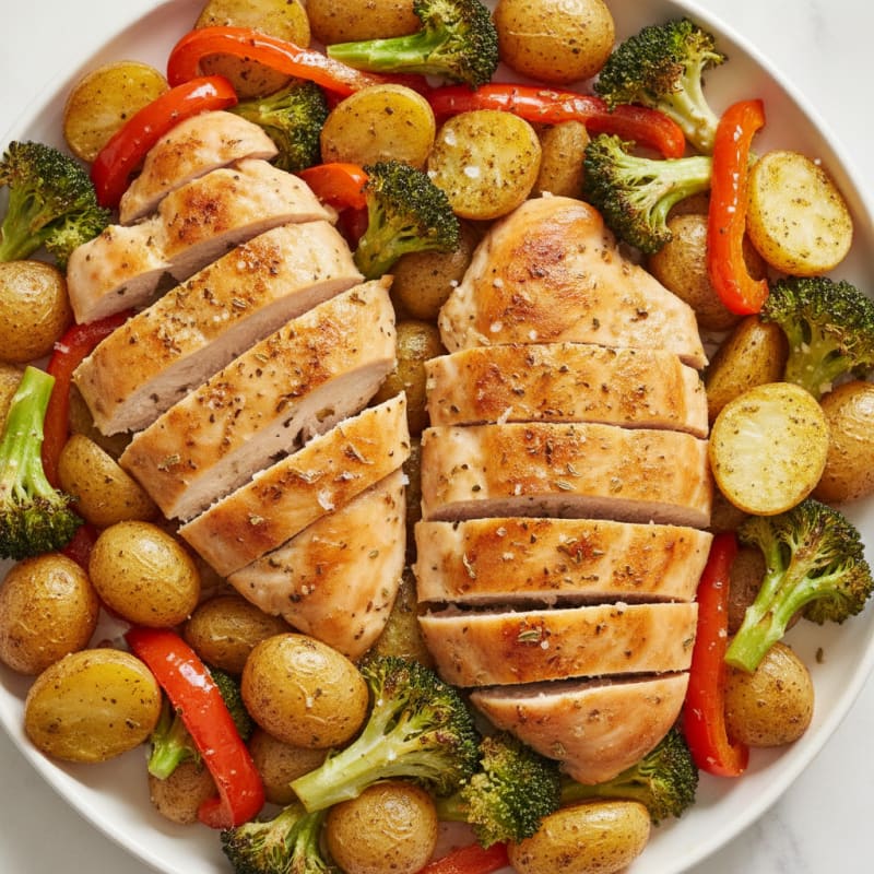 Sheet Pan Lemon Herb Chicken and Veggies