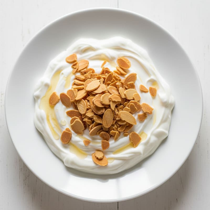 Silky Greek Yogurt Protein Pudding with Almonds