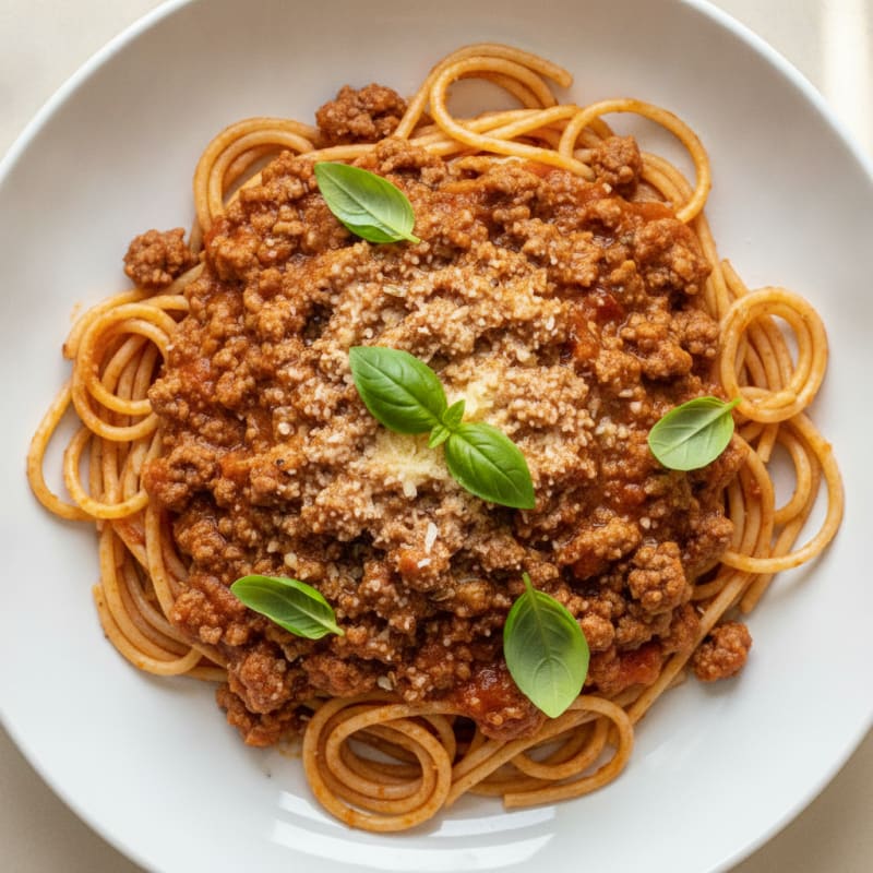 Classic Spaghetti with Rich Meat Sauce