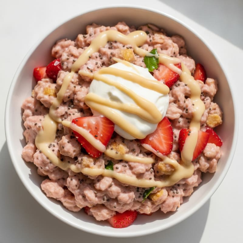 Strawberry Shortcake Overnight Oats