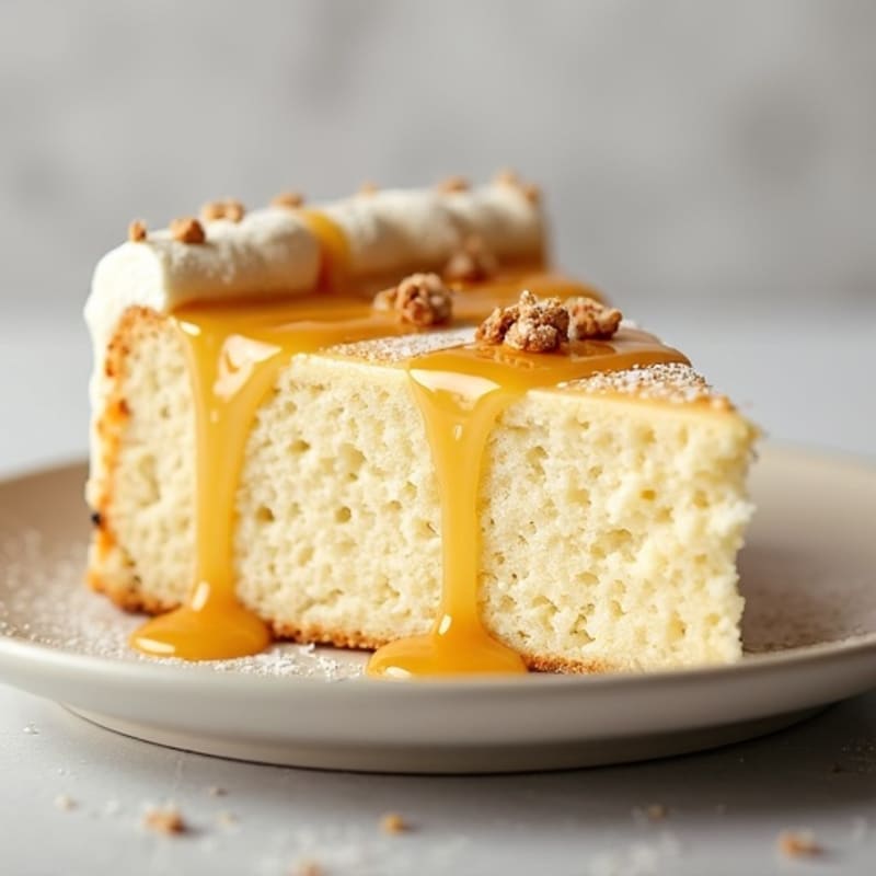 Protein-Packed Vanilla Bean Custard Cake