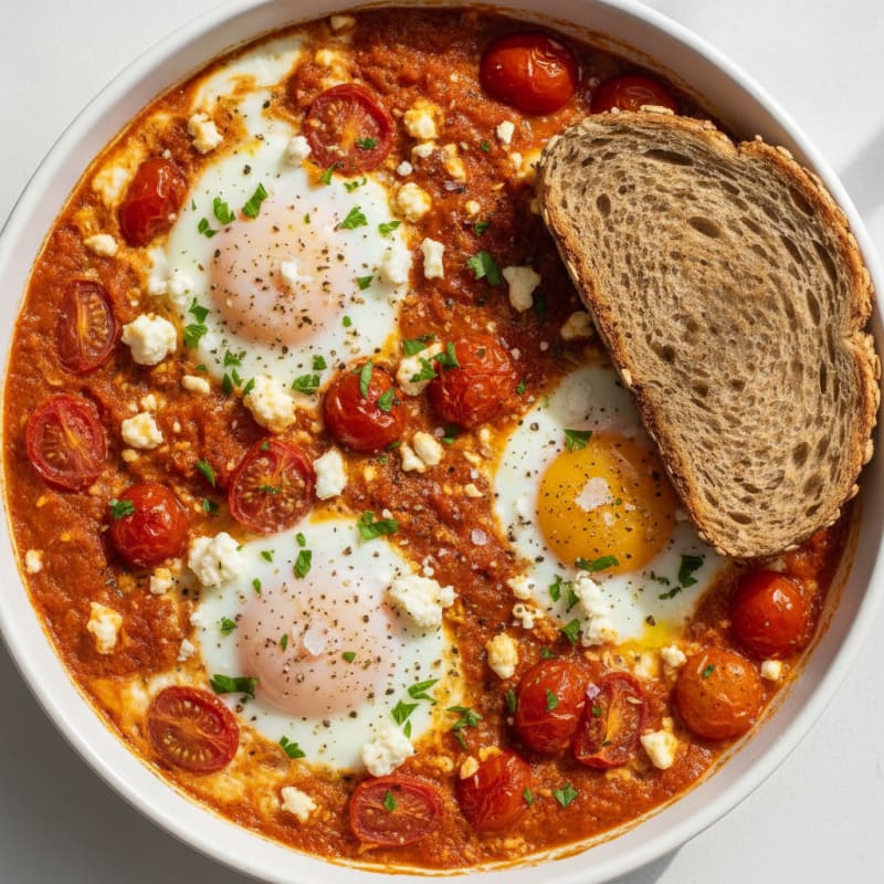 Baked Eggs with Roasted Tomatoes