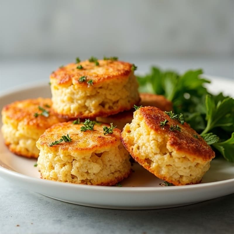 Crispy Baked Chicken with Herb-Roasted Cauliflower Biscuits