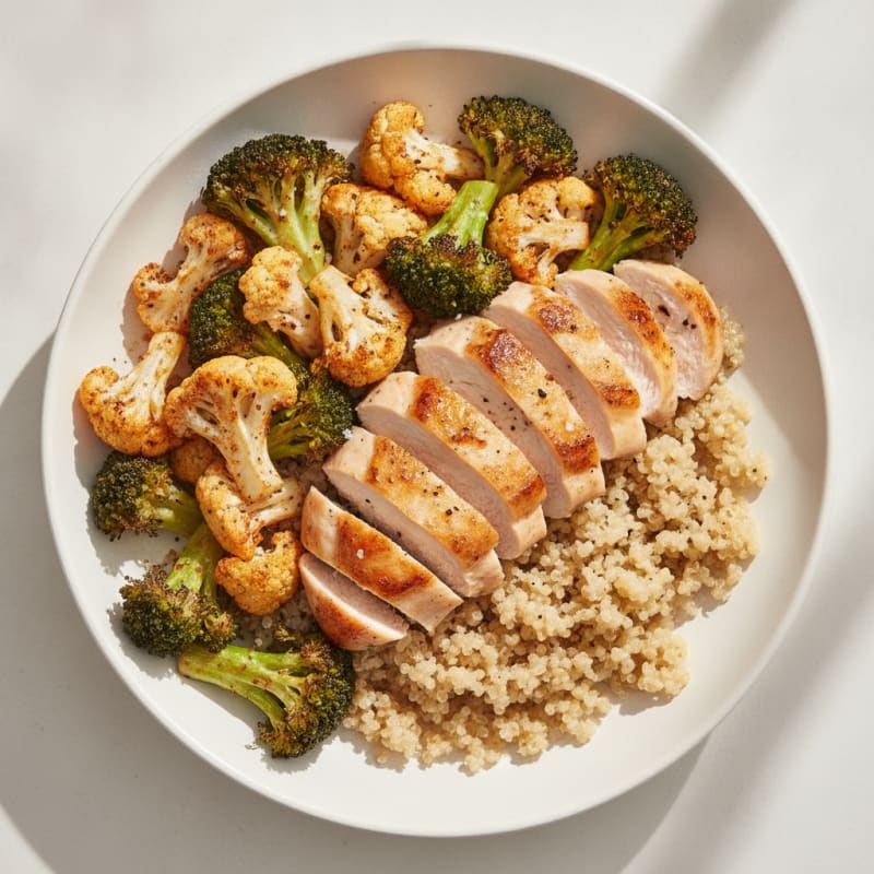 Chicken and Roasted Vegetable Bowl