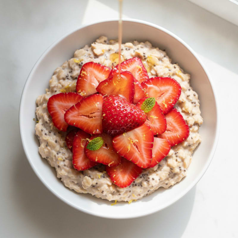 Strawberry Shortcake Overnight Oats