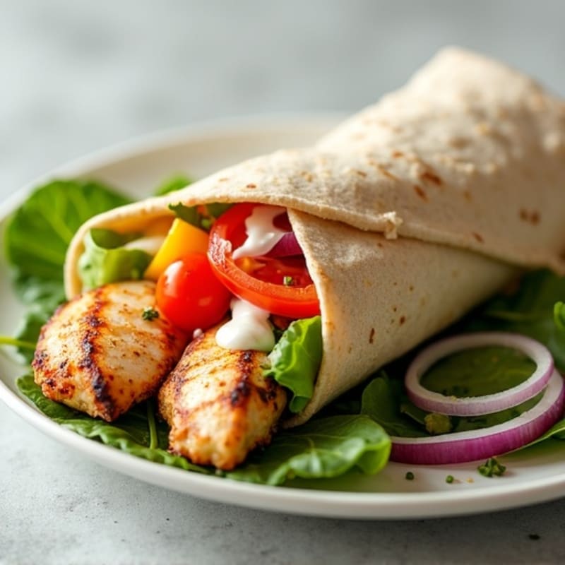 Fresh Grilled Chicken and Veggie Wrap