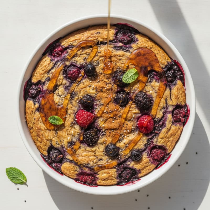 Baked Berry Egg White Oats