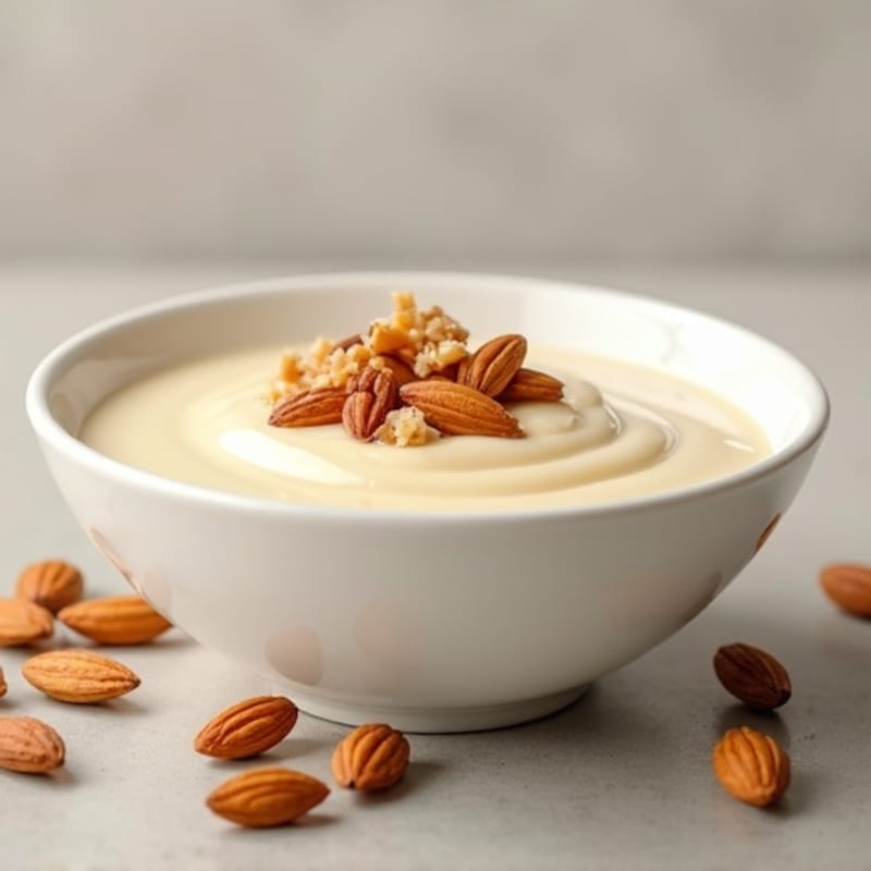 Silky Cottage Cheese Protein Pudding with Almonds