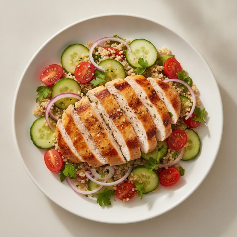 Lemon Herb Chicken and Quinoa Salad
