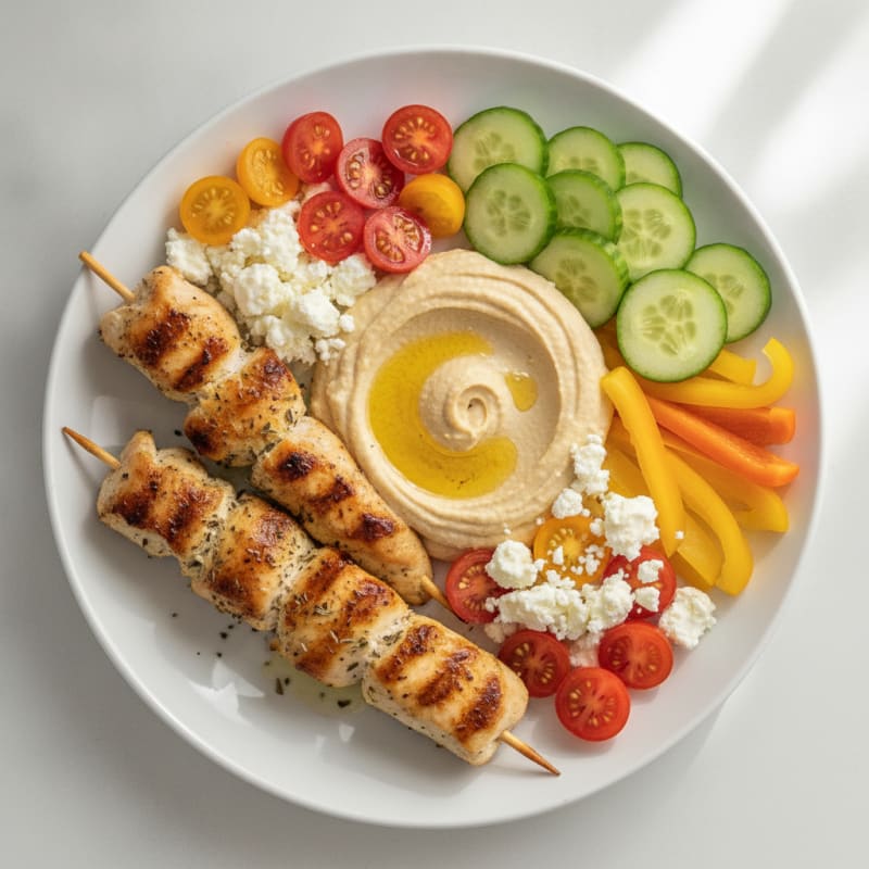 Mediterranean Hummus Vegetable Platter