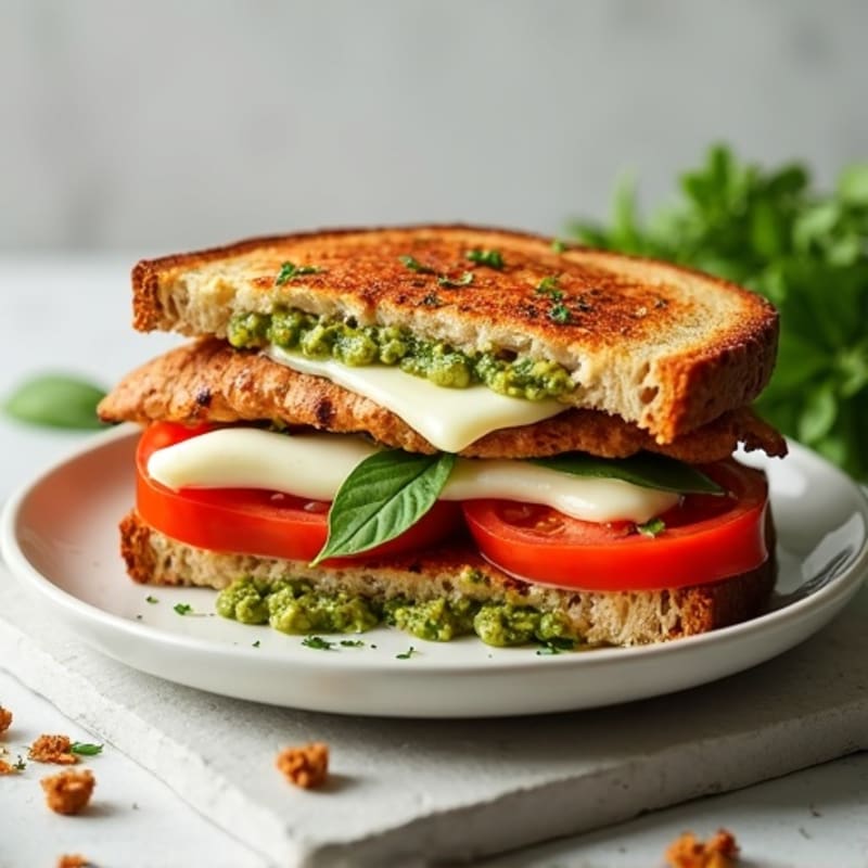 Fresh Mozzarella and Tomato Pesto Melt
