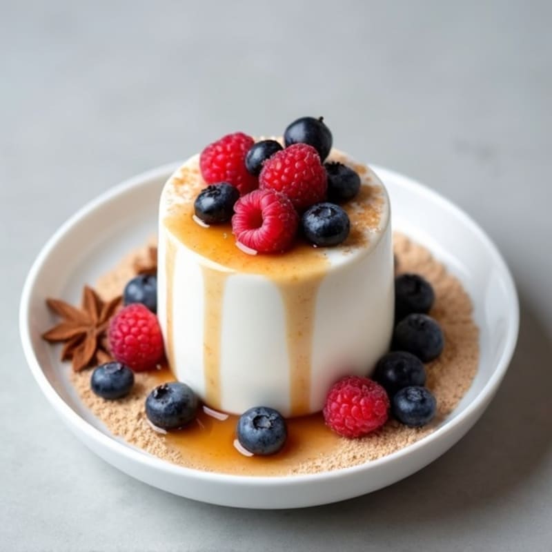 Greek Yogurt Protein Mousse with Mixed Berries