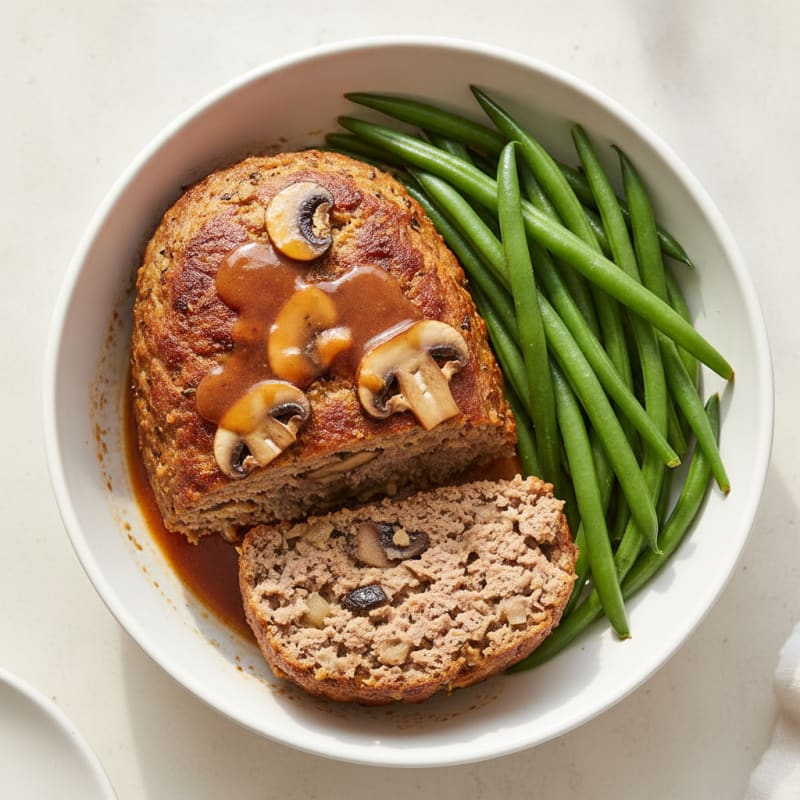 Savory Veal and Mushroom Meatloaf