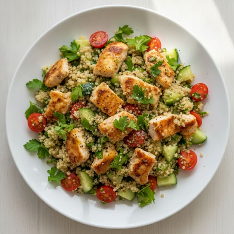 Lemon Herb Chicken and Quinoa Salad